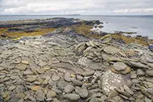 Stones Prints: View of pebbles on rocky beach