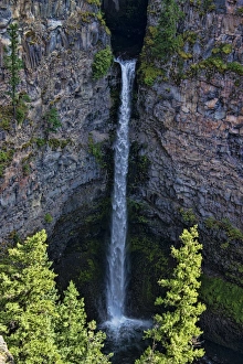 Cliff Prints: View of plunge waterfall, Spahats Creek Falls