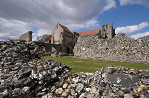 Ruined Prints: View of priory ruins, Castle Acre Priory, Castle Acre, Norfolk, England, March
