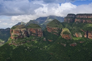 Escarpments Prints: View of rock formations and canyon