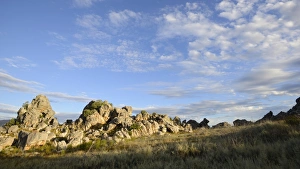 South Africa Prints: View of rock formations in upland habitat