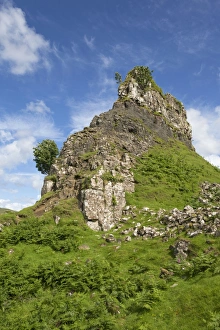 Skye Prints: View of rock outcrop tower formation