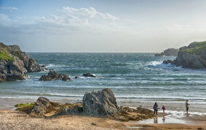Shore Prints: View of rocky beach and choppy sea