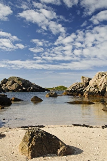 Sea Shores Prints: View of rocky beach, Fidden, Isle of Mull, Inner Hebrides, Scotland, August