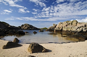 View of rocky beach, Fidden, Isle of Mull, Inner Hebrides, Scotland, August