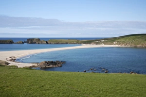 Sandy Prints: View of sandy beach connecting St