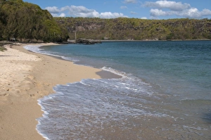 Seawater Prints: View of sandy beach, Southwest Mauritius