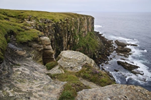 Rugged Prints: View of sea cliffs, most northerly point on mainland