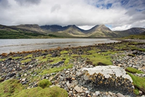Peak Prints: View across sea loch towards mountains