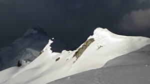 Peak Prints: View of snow covered mountain range