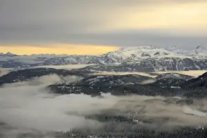 Canadian Prints: View of snow covered mountains
