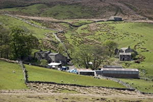 Dry Stone Prints: View of upland farm with farmyard