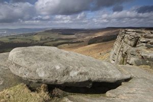 Moor Land Prints: View of upland habitat and gritstone edge