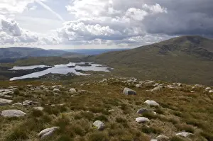 Galloway Prints: View of upland habitat, Merrick and Loch Enoch from Mullwharcher