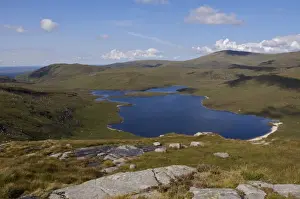 Galloway Prints: View of upland loch, Benyellary and Loch Neldricken from Craignaw