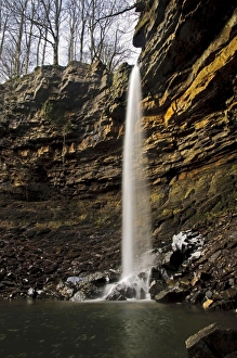 Wensleydale Prints: View of waterfall in gorge, Hardraw Force