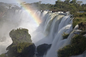 Rain Bow Prints: View of waterfall with rainbow, Iguazu Falls, Iguazu N. P. Argentina