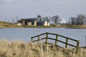 Environmental Prints: View of wetland habitat and visitor centre