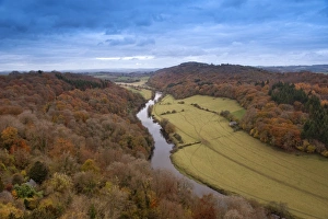 Trending: View of woodland, river and pastures, River Wye, Symonds Yat, Forest of Dean
