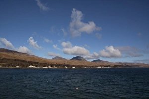 Pier Prints: The Village of Craighouse and the Paps of Jura, view from the Jura pier