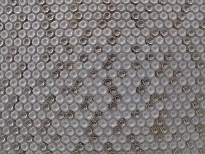 Detail of wall on eco-friendly building, built from recycled plastic bottles, The EcoARK, Taipei, Taiwan, April