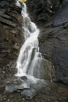 Falls Prints: Waterfall cascading down rocks, Lapland, North Norway, September