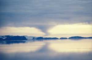 Waterspout and evening sky / Spitsbergen, Arctic
