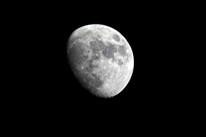 Moon Prints: Waxing Moon, viewed from northern hemisphere at night