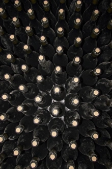 Wines Prints: Wine bottles showing the cork