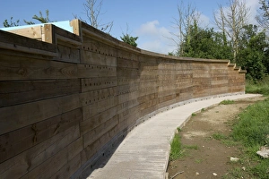 Sand Prints: Wooden artificial sand martin bank and bat roost