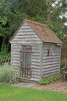 Museums Prints: Wooden lock-up in museum, The Old Lockup