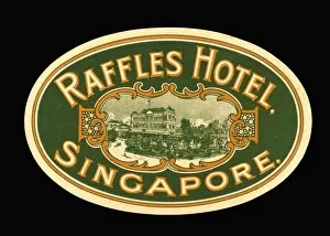 Label design for Raffles Hotel, Singapore
