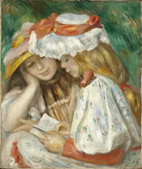 Two Girls Reading, 1890-1 (oil on canvas)
