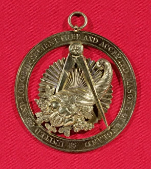 Masonic badge or jewel worn by members of the Grand Stewards Lodge after 1841