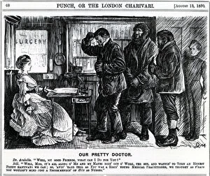Our Pretty Doctor, published in Punch Magazine, 1870 (engraving)