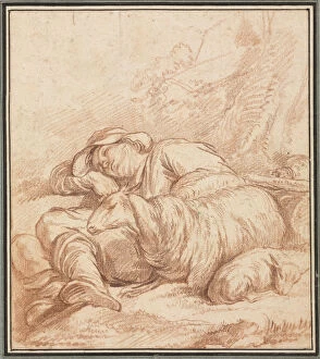 Sleeping Shepherd 1700s-1800s Pierre Alexandre Wille